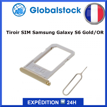 Tiroir sim pour Samsung Galaxy S6 G920F /OR Gold