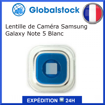 Lentille Caméra Contour Blanc pour Samsung Galaxy Note 5 N920F