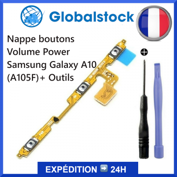 Nappe Boutons Volume Power Marche Arrêt pour Samsung Galaxy A10 A105F + Outils