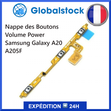Nappe des Boutons Volume Power On Off Marche Arrêt pour Samsung Galaxy A20 A205F