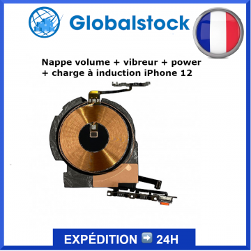 Nappe volume + vibreur + power + charge à induction pour iPhone 12