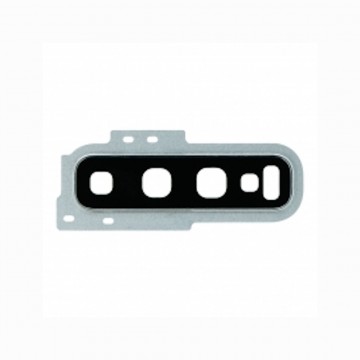 Lentille en verre caméra arrière pour Samsung Galaxy S10 Prism Blanc