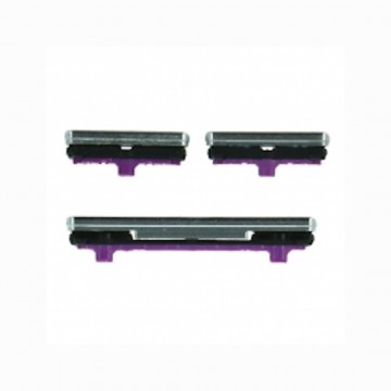 Pack boutons Volume et Power pour Samsung Galaxy S10 3 pcs ensemble Blanc