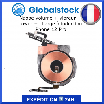 Nappe volume + vibreur + power + charge à induction pour iPhone 12 Pro