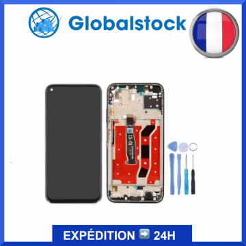 Ecran LCD + Vitre tactile sur châssis pour Huawei P40 Lite crystal + outils