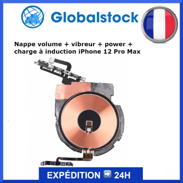 Nappe volume + vibreur + power + charge à induction pour iPhone 12 Pro Max
