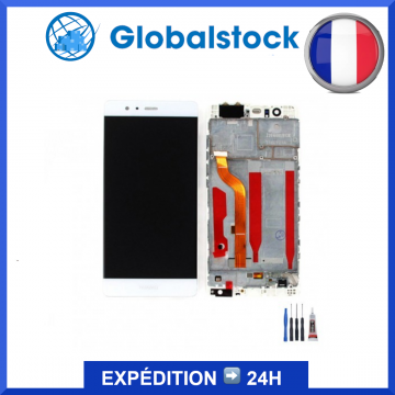 Écran pour Huawei P9 Plus OLED Blanc LCD sur châssis