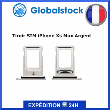 Tiroir SIM pour iPhone Xs Max Argent