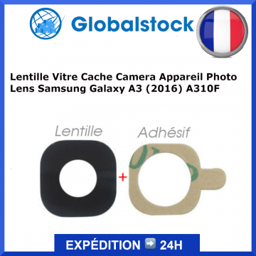 Lentille en Verre pour Caméra Appareil Photo pour Samsung Galaxy A3 2016 SM-A310F