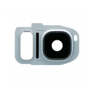 Lentille en verre caméra arrière pour Samsung Galaxy S7 / S7 edge Blanc