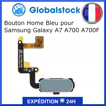 Bouton Home Bleu pour Samsung Galaxy A7 A700 A700F