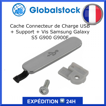 Cache Connecteur de charge pour USB + SupPort + Vis Samsung Galaxy S5 G900 G900F