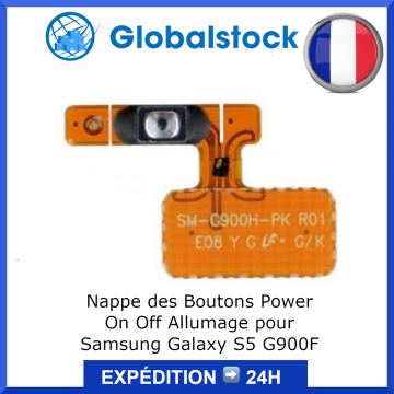 Nappe des Boutons Power On/Off Allumage pour Samsung Galaxy S5 G900F