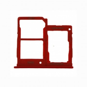 Tiroir de carte sim pour Samsung Galaxy A2 Core Dual Card Rouge