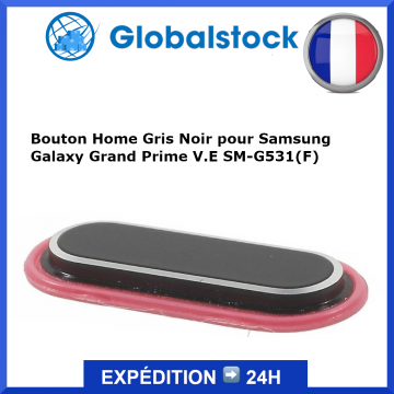 Bouton Home Gris Noir pour Samsung Galaxy Grand Prime V.E SM-G531(F)