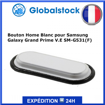 Bouton Home Blanc pour Samsung Galaxy Grand Prime V.E SM-G531(F)+ J5