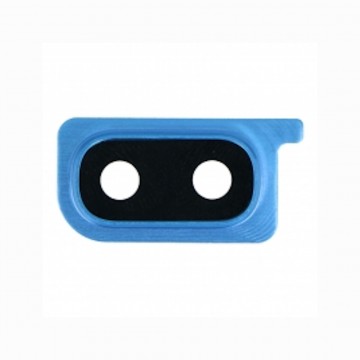 Lentille en verre caméra arrière pour Samsung Galaxy A30 Bleu