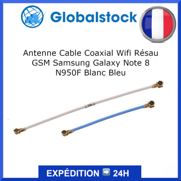 Antenne Cable Coaxial Wifi Résau GSM Samsung Galaxy Note 8 N950F Blanc Bleu
