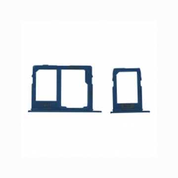 Tiroir de carte sim pour Samsung Galaxy A6 Plus 2018/A6 2018 Dual Card Bleu