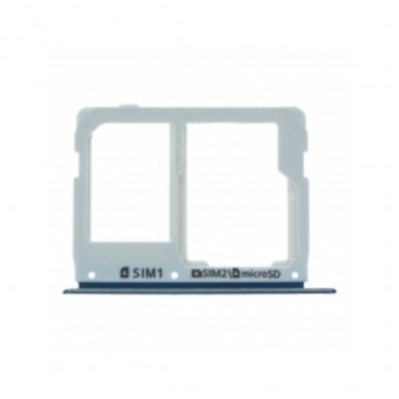 Tiroir de carte sim pour Samsung Galaxy C5 Pro Dual Card Bleu