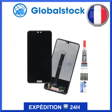 Ecran LCD + Vitre tactile pour Huawei P20 Noir + Outils