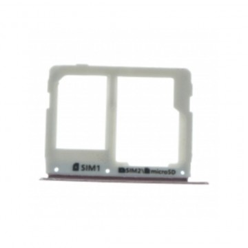 Tiroir de carte sim pour Samsung Galaxy C7 Dual Card Version Rose