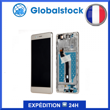 Ecran LCD + vitre tactile sur châssis pour Huawei P9 Lite Gold/Or + outils