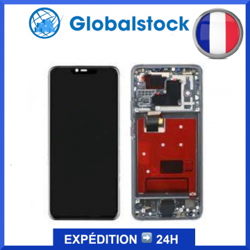 Ecran LCD + vitre tactile sur châssis pour Huawei Mate 20 Pro Noir + outils