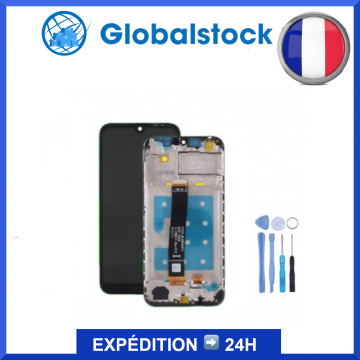 Ecran LCD + vitre tactile sur châssis pour Huawei Y5 2019 Noir + outils
