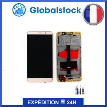 Ecran LCD + vitre tactile sur Chassis pour Huawei Mate 9 Or + Outils
