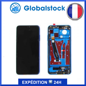 Écran pour Huawei HONOR 8X Bleu LCD sur châssis