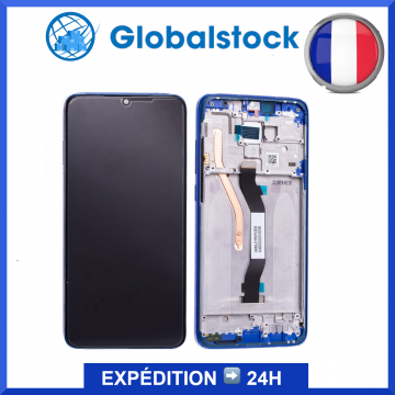 Ecran LCD + Vitre tactile sur châssis pour Xiaomi Redmi Note 8 Pro Bleu + Outils
