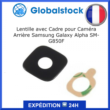 Lentille avec Cadre Caméra Arrière pour Samsung Galaxy Alpha SM-G850F
