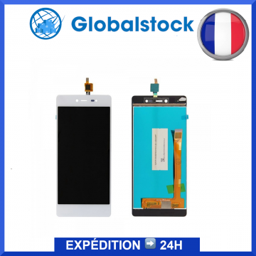 Ecran LCD + Vitre tactile pour WIKO FEVER Blanc + Outils