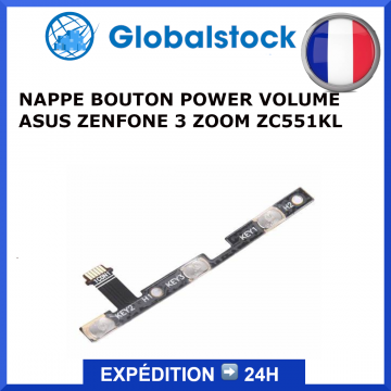 NAPPE BOUTON POWER VOLUME POUR ASUS ZENFONE 3 ZOOM ZC551KL