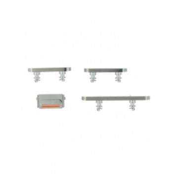 Bouton latéral + Volume mute pour iPhone 12 Pro/12 Pro Max / Argent Silver