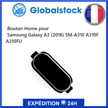 Bouton Home pour Samsung Galaxy A3 (2016) SM-A310 A310F A310FU Noir