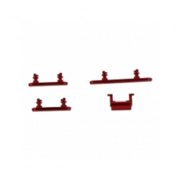 Bouton latéral + Volume mute pour iPhone 11 Rouge