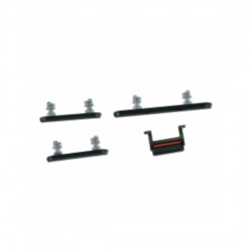 Bouton latéral + Volume mute pour iPhone XS 4 pièces dans un ensemble Noir