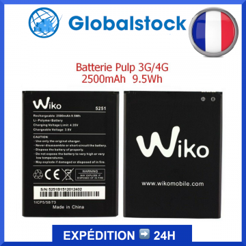 Batterie pour WIKO PULP - 2500mAh 9.5Wh