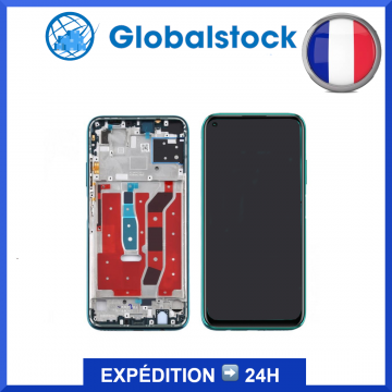 Ecran LCD + Vitre tactile sur châssis pour Huawei P40 Lite Vert + outils
