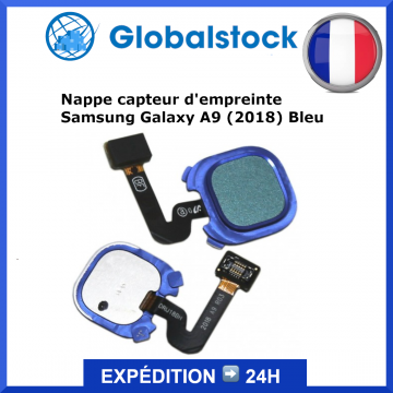 Nappe capteur d'empreinte pour Samsung Galaxy A9 2018 (A920F) Bleu