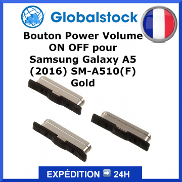 Bouton Power Volume ON OFF pour Samsung Galaxy A5 (2016) SM-A510(F) / Or Gold