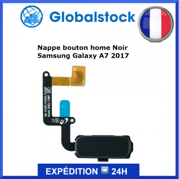 Nappe bouton home Noir pour Samsung Galaxy A7 2017 (A720F)