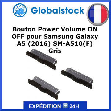 Bouton Power volume ON / OFF pour Samsung Galaxy A5 (2016) SM-A510(F) Gris