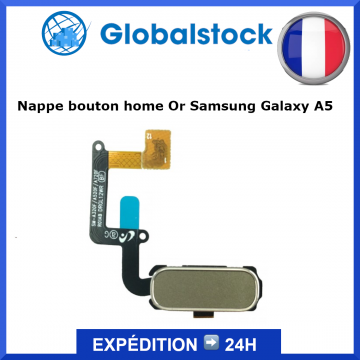 Nappe bouton home pour Samsung Galaxy A5 2017 (A520F) Or