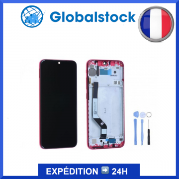 Ecran LCD + vitre tactile sur chassis pour Xiaomi Redmi Note 7 Rouge + outils