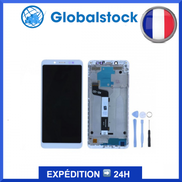 Écran pour Xiaomi Redmi Note 5 Blanc LCD sur châssis