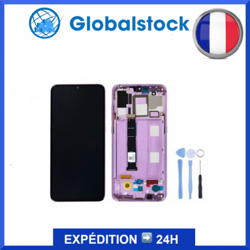 Ecran LCD + Vitre Tactile OLED avec châssis pour Xiaomi Mi 9 violet + outils