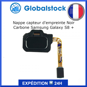 Nappe capteur d'empreinte Noir Carbone pour Samsung Galaxy S8 +